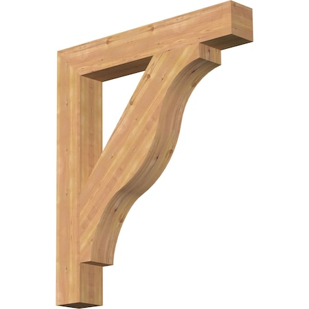 Ekena Millwork Funston Block Smooth Bracket, Western Red Cedar, 5 1/2"W x 38"D x 44"H BKT06X38X44FST05SWR